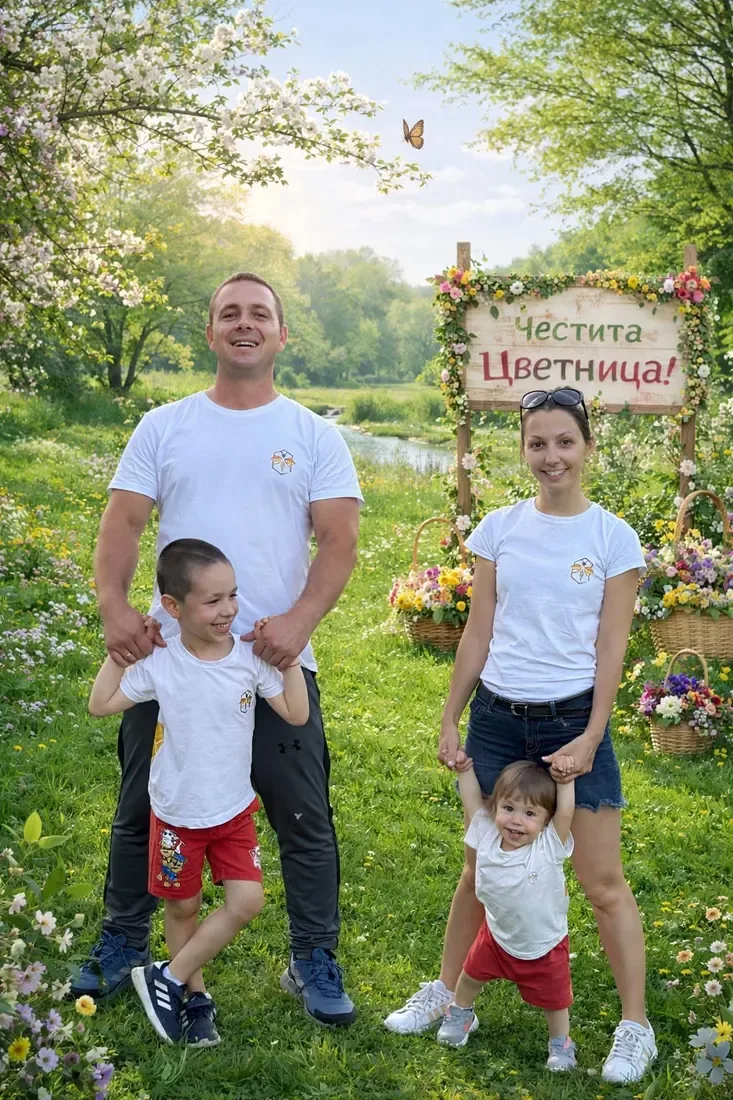 Здравко, Цветомила и децата им Здравко и Анна